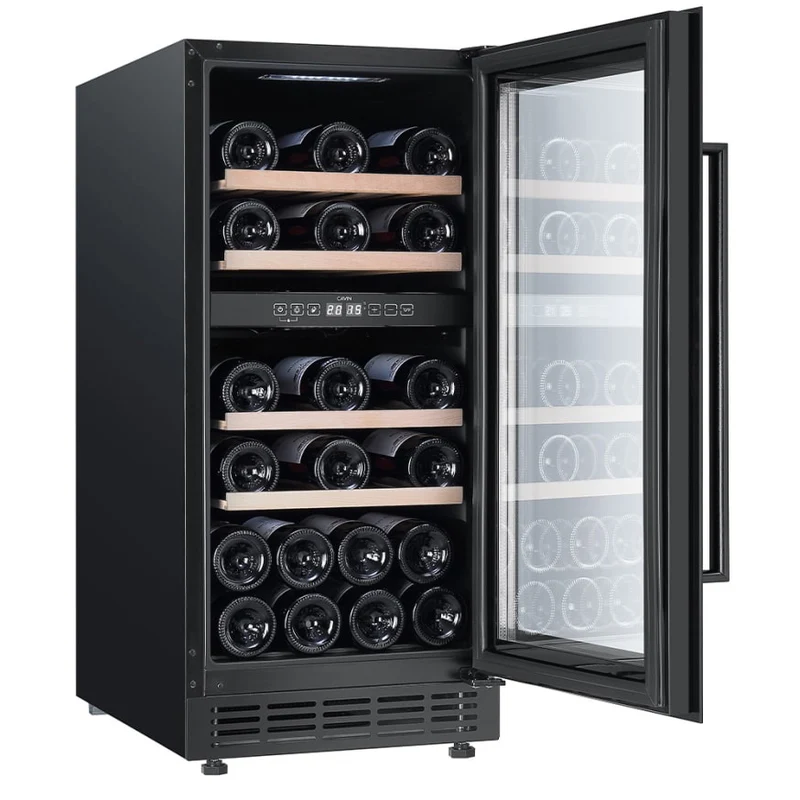 Weinkühlschrank 28 Flaschen Cavin Arctic Collection 40D Fullglass Black