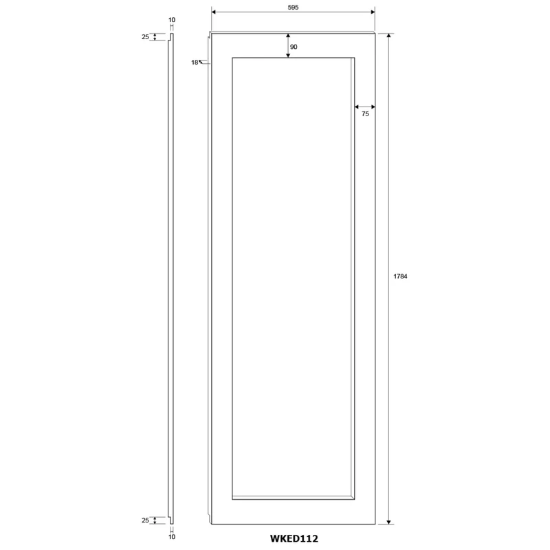 Weinkühlschrank 115 Flaschen mQuvée WineKeeper 112D Panel Ready Push/Pull