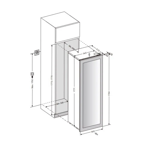 Weinkühlschrank 115 Flaschen mQuvée WineKeeper 112D Panel Ready Push/Pull