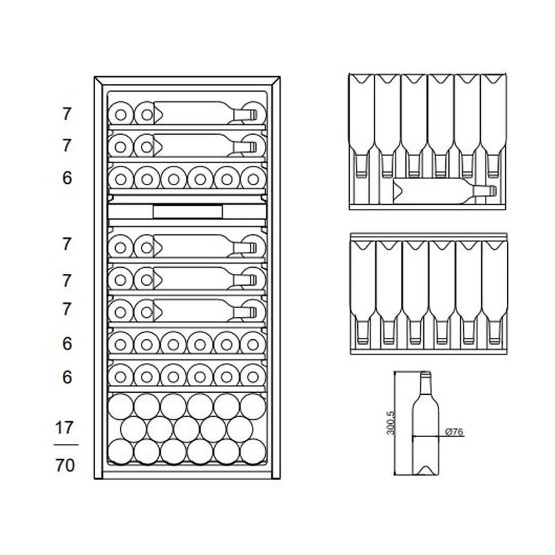 Weinkühlschrank 70 Flaschen mQuvée WineKeeper 70D Anthracite Black