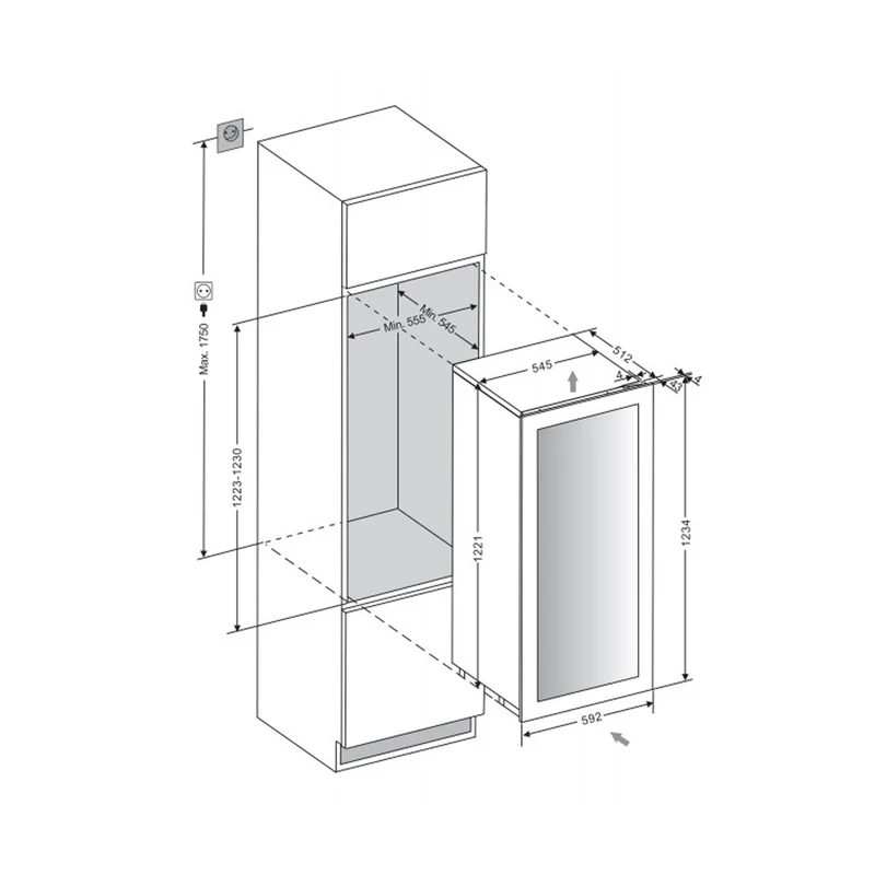 Weinkühlschrank 70 Flaschen mQuvée WineKeeper 70D Anthracite Black