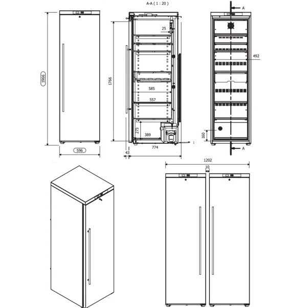 Weinklimaschrank 474 Flaschen mQuvée WineStore 1200