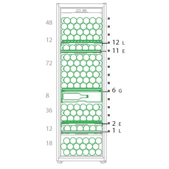 Weinklimaschrank 210 Flaschen mQuvée WineStore 800 Glass