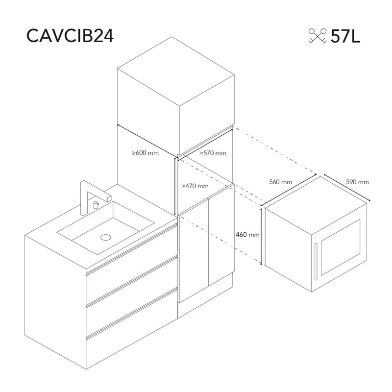 Weinkühlschrank 24 Flaschen Les Petits Champs CAVCIB24