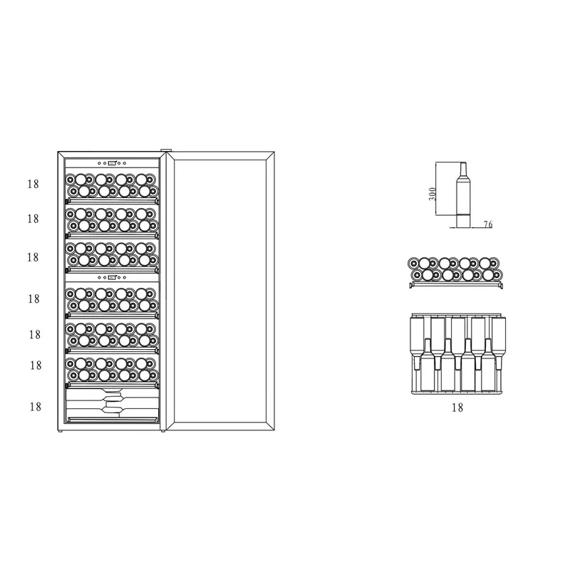 Weinkühlschrank 126 Flaschen mQuvée WineExpert 126 Fullglass Black