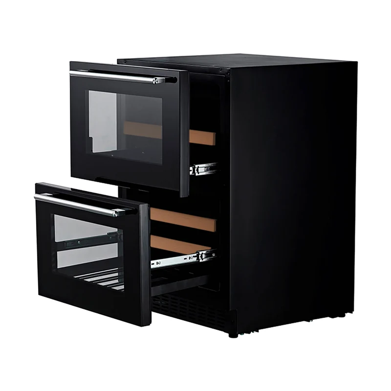 Weinkühlschrank 44 Flaschen mQuvée WineCave 60D Fullglass Black