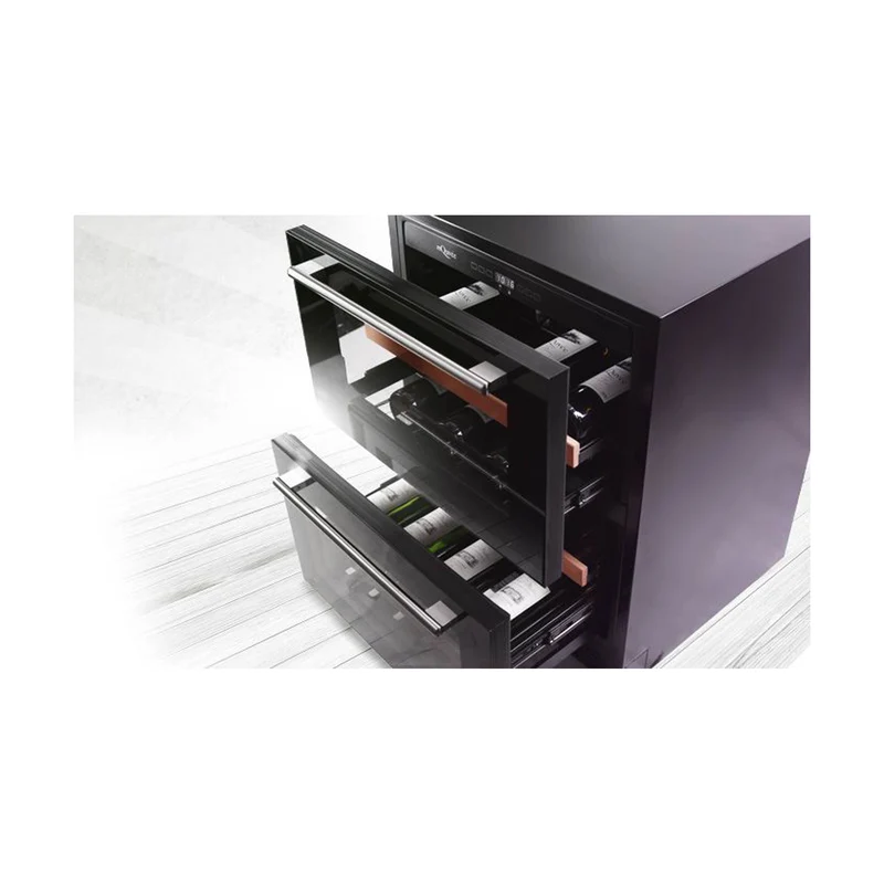Weinkühlschrank 44 Flaschen mQuvée WineCave 60D Fullglass Black