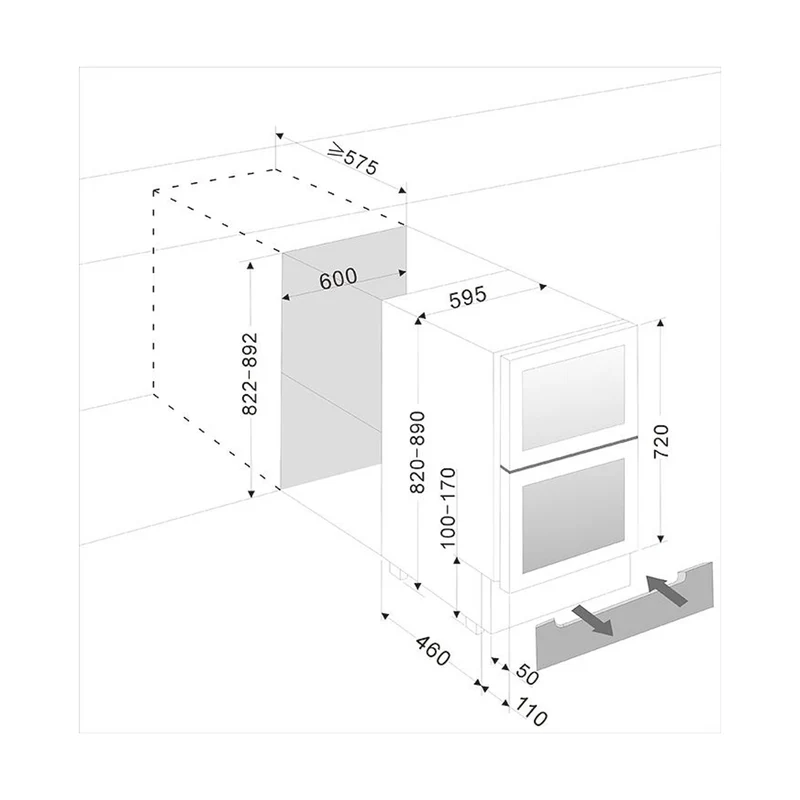 Weinkühlschrank 44 Flaschen mQuvée WineCave 60D Fullglass Black