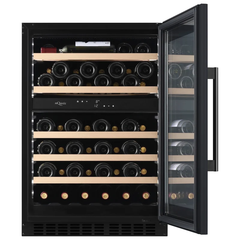 Weinkühlschrank 53 Flaschen mQuvée WineCave 800 60D Fullglass Black