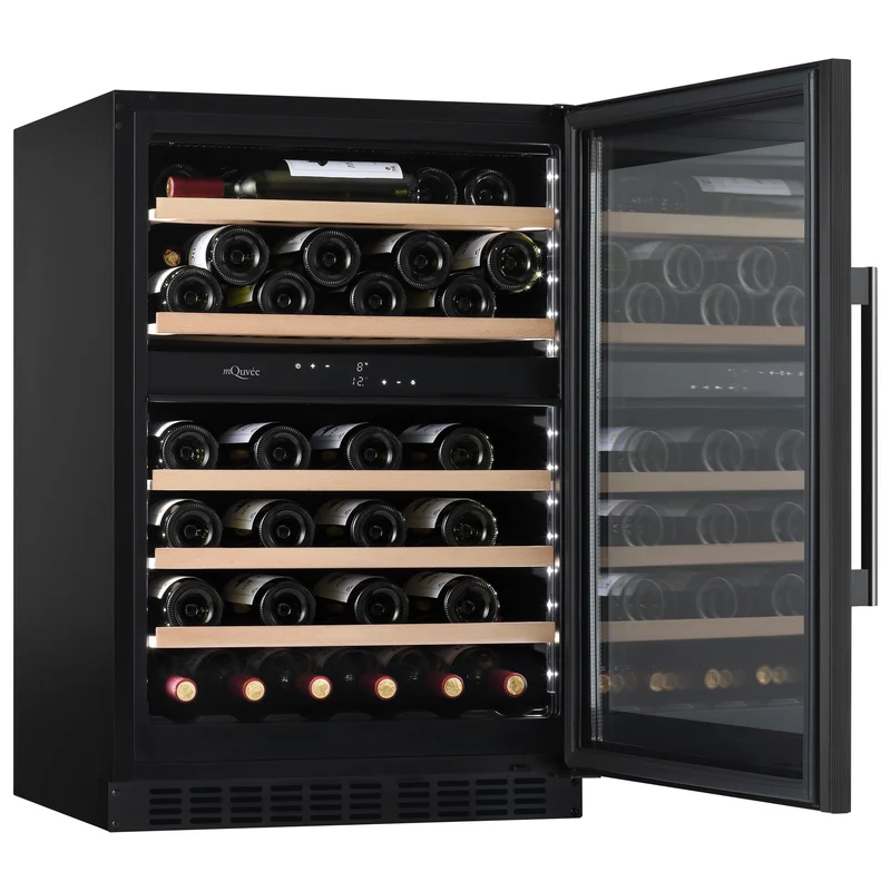 Weinkühlschrank 53 Flaschen mQuvée WineCave 800 60D Fullglass Black