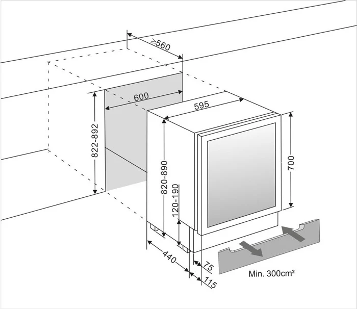 Bier- und Getränkekühlschrank mQuvée BeerServer 60 Stainless