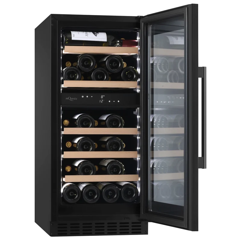 Weinkühlschrank 34 Flaschen mQuvée WineCave 800 40D Fullglass Black