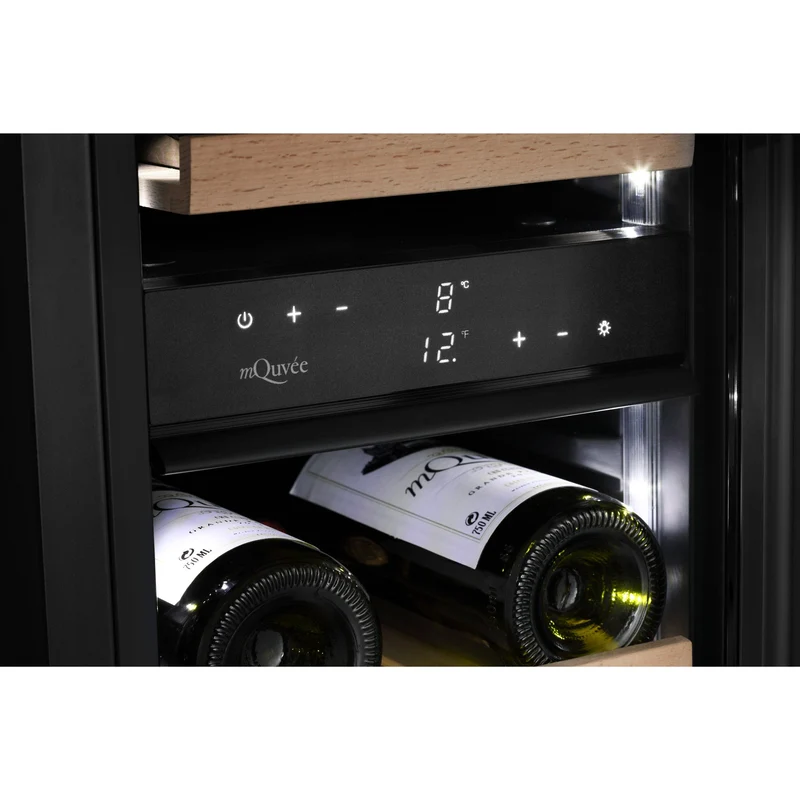 Weinkühlschrank 19 Flaschen mQuvée WineCave 800 30D Fullglass Black