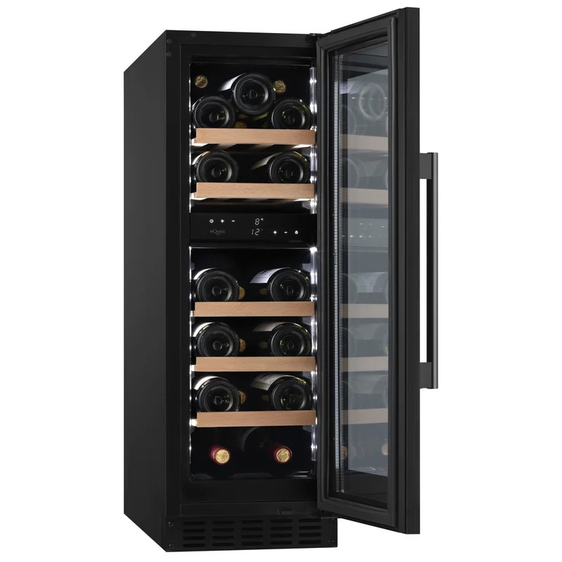 Weinkühlschrank 19 Flaschen mQuvée WineCave 800 30D Fullglass Black