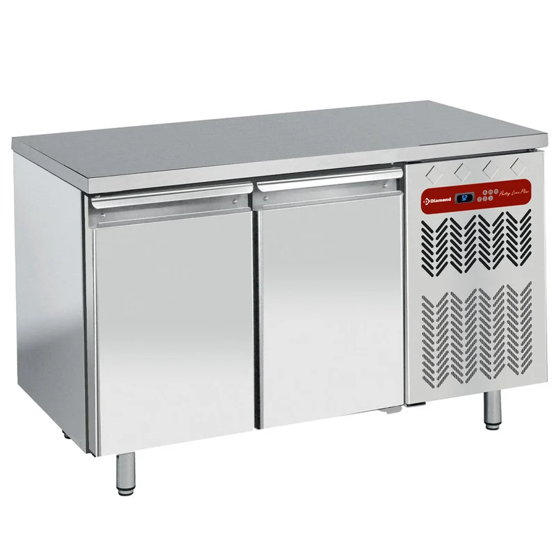 Profi Kühltisch 2-türig , Umluftkühlung , Bäckernorm EN 600x400, TP2N/H-R2