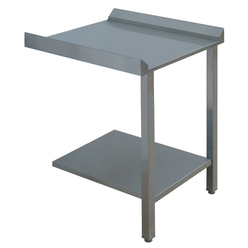 Gastro Zulauftisch & Ablauftisch Edelstahl , 1100 x 700 mm, TM-11