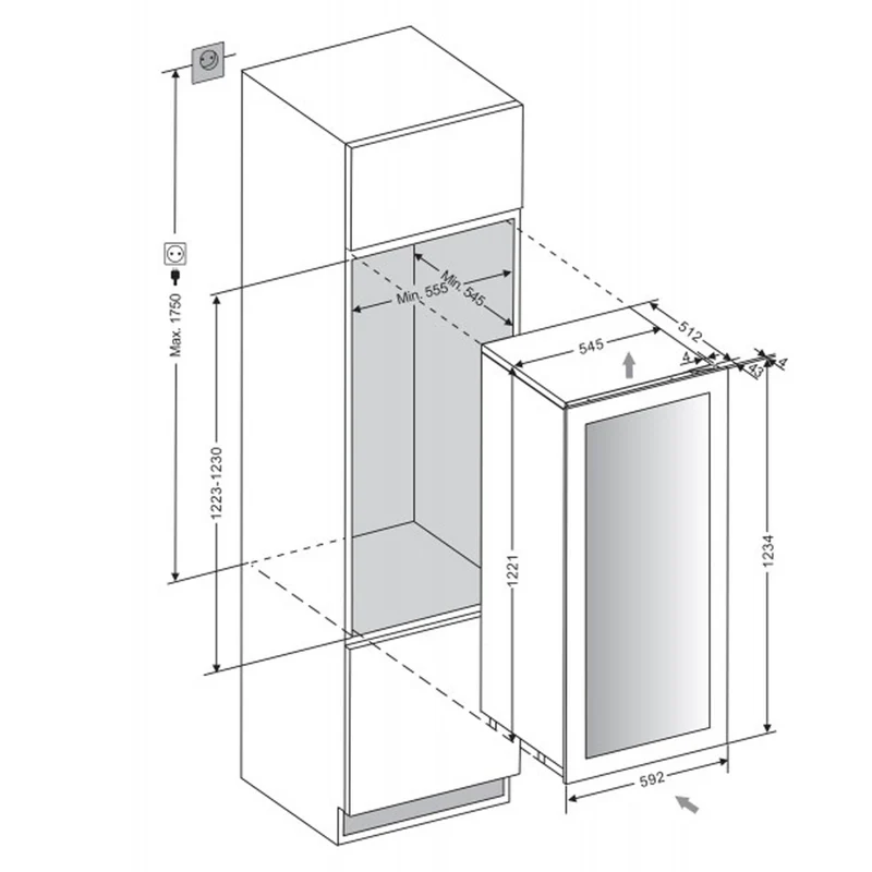 Weinkühlschrank 70 Flaschen mQuvée WineKeeper 70D Stainless