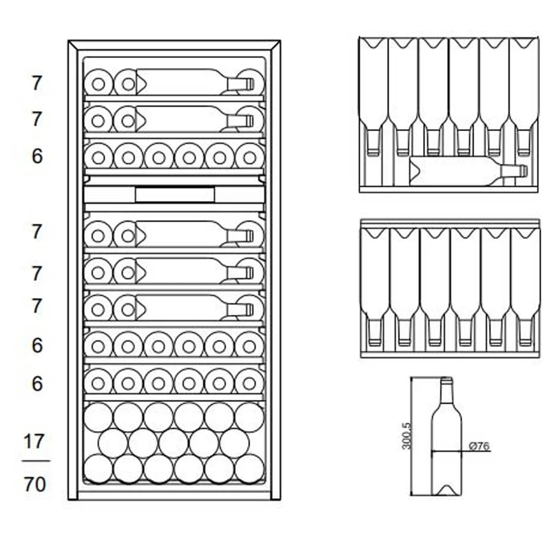 Weinkühlschrank 70 Flaschen mQuvée WineKeeper 70D Stainless