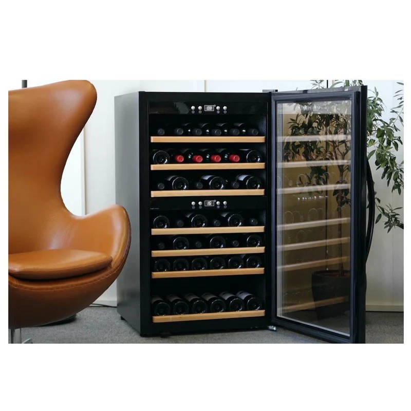 Weinkühlschrank 66 Flaschen mQuvée WineExpert 66 Fullglass Black