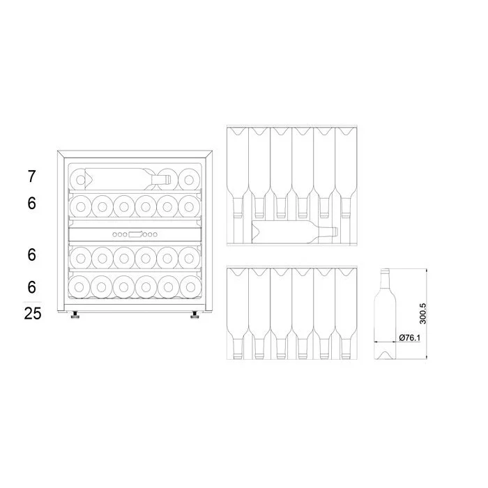 Weinkühlschrank 25 Flaschen mQuvée WineKeeper 25D Stainless