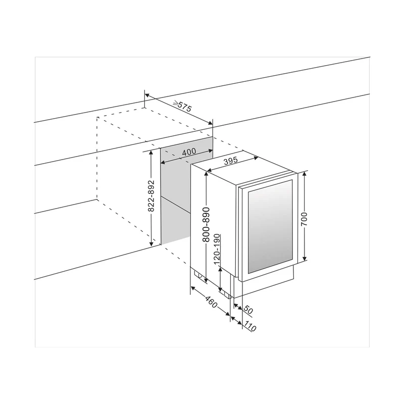 Weinkühlschrank 28 Flaschen mQuvée WineCave 700 40D Stainless