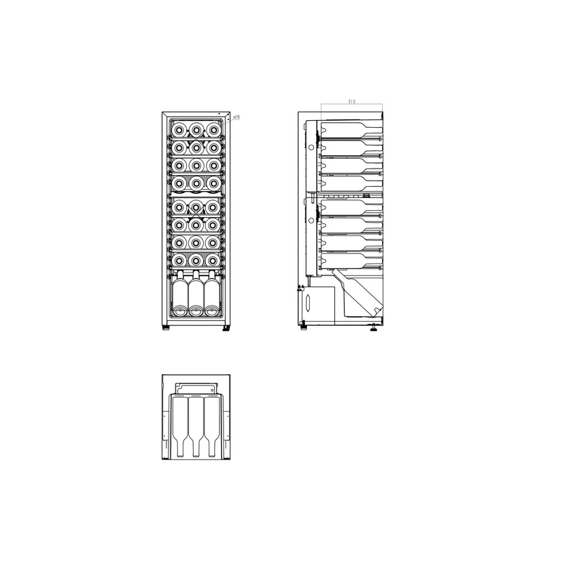 Weinkühlschrank 27 Flaschen Cavin Northern Collection 27 Black