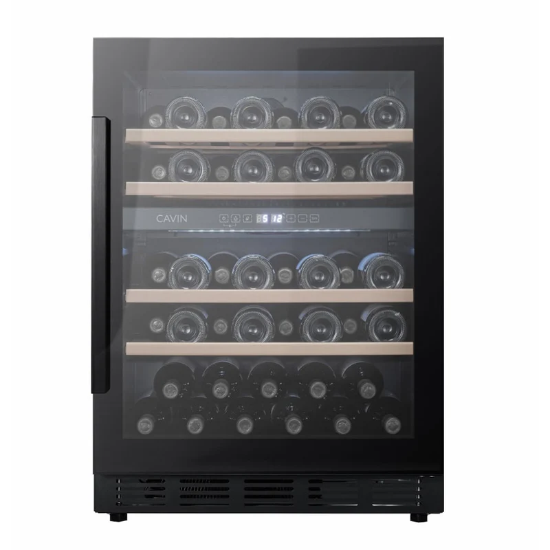 Weinkühlschrank 46 Flaschen Cavin Arctic Collection 60D Fullglass Black