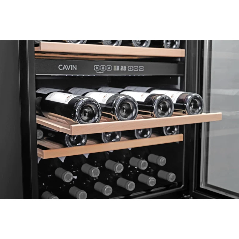 Weinkühlschrank 46 Flaschen Cavin Arctic Collection 60D Fullglass Black