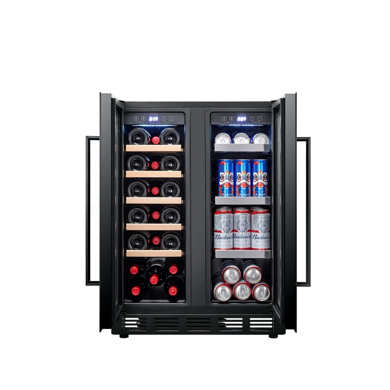 Weinkühlschrank 20 Flaschen Cavin Arctic Collection 60 Duo Fullglass Black