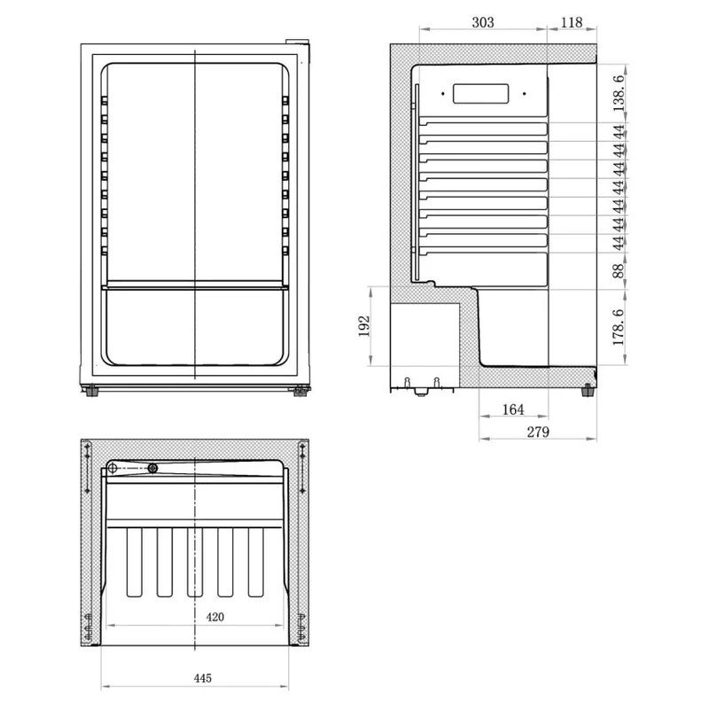 Bier- und Getränkekühlschrank Cavin Polar Collection 115 L White