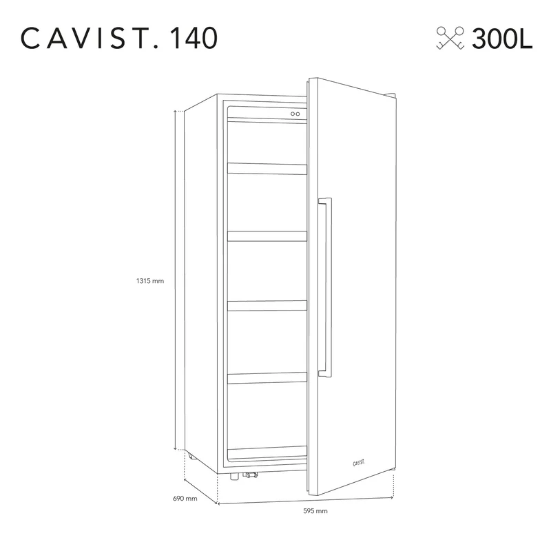 Weinkühlschrank 140 Flaschen Les Petits Champs CAVV140