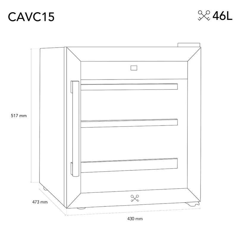 Weinkühlschrank 15 Flaschen Les Petits Champs CAVC15