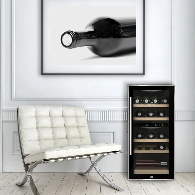 Weinkühlschrank 24 Flaschen Caso WineComfort 24 Black