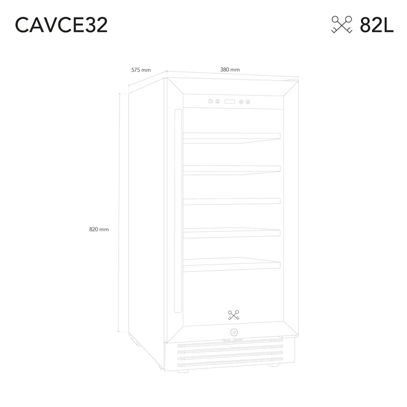 Weinkühlschrank 32 Flaschen Les Petits Champs CAVCE32