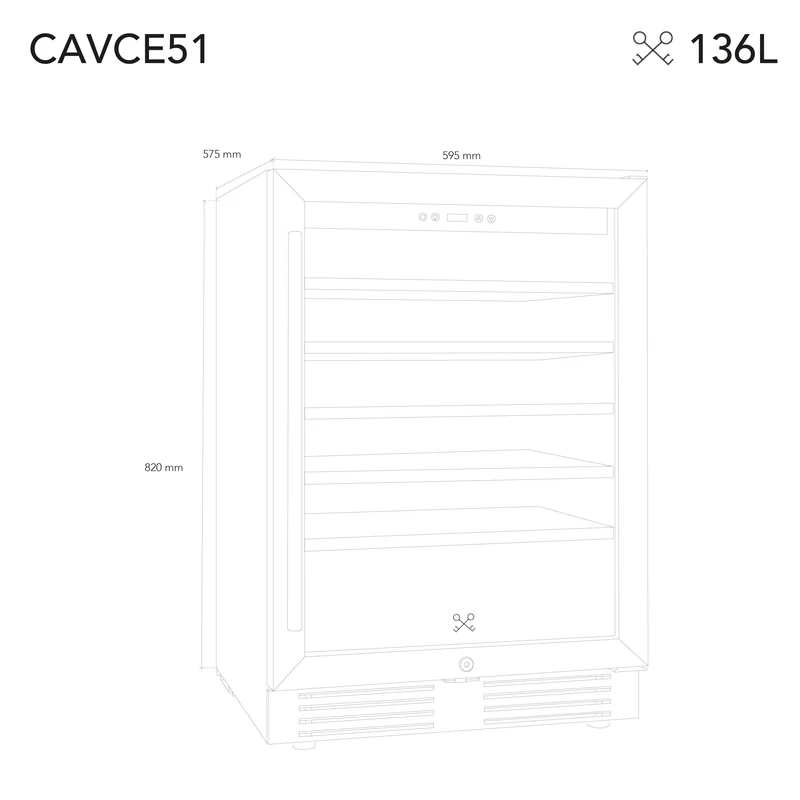 Weinkühlschrank 51 Flaschen Les Petits Champs CAVCE51