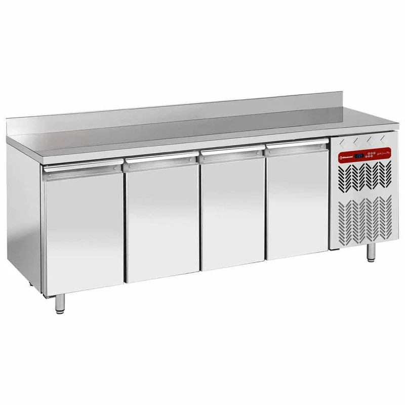 Kühltisch mit Aufkantung , 4 Türen GN 1/1 , 550 L , Umluft, TG4N/HA-R2