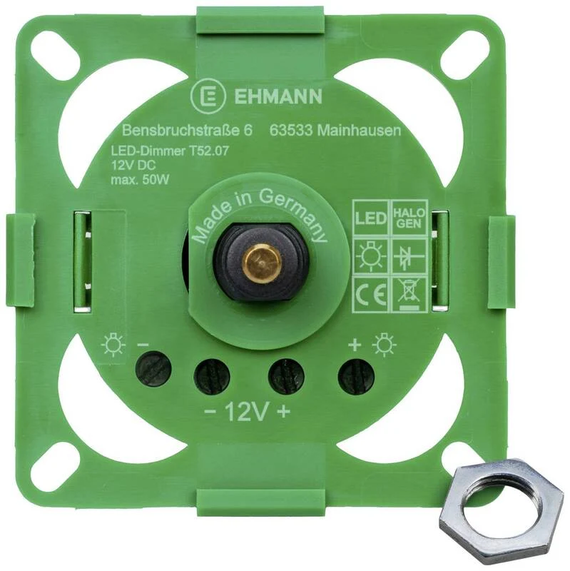 B-Ware Ehmann LED-Dimmer T52.07 12V 50W anthraz Schalter Steckdose Dimmer Glühlampen