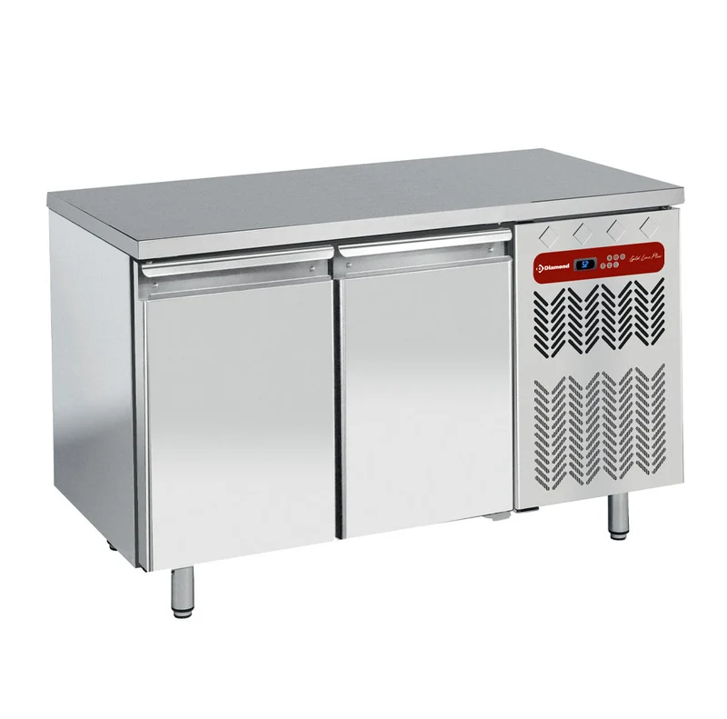 Profi-Gefriertisch mit 2 Türen , GN 1/1 , Edelstahl , 136 cm, TG2B/H-R2