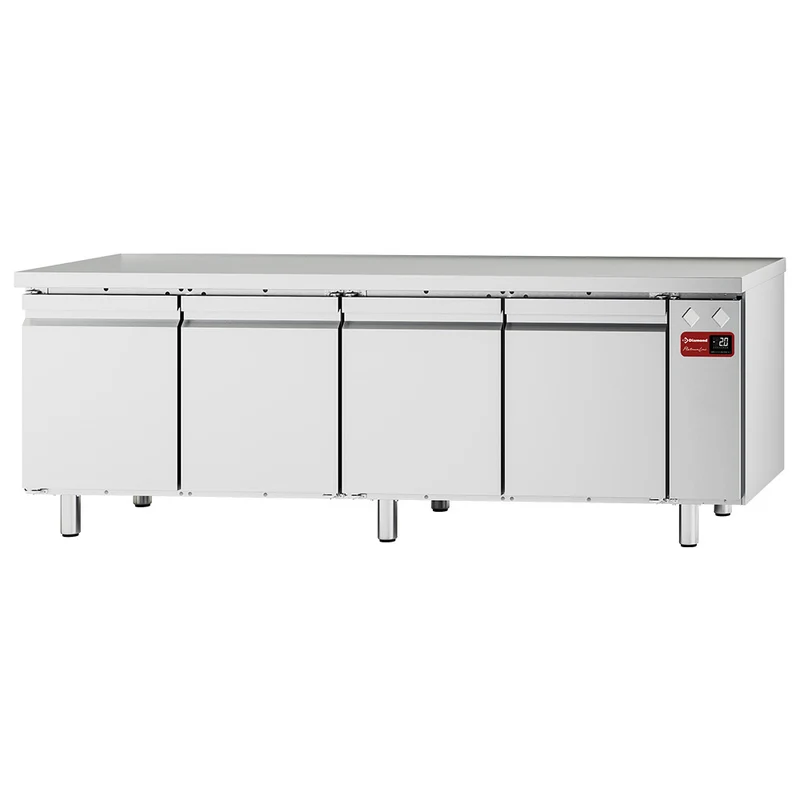 Gastro Kühltisch für Zentralkühlung , 4 Türen , GN 1/1, TFC4/SG-11