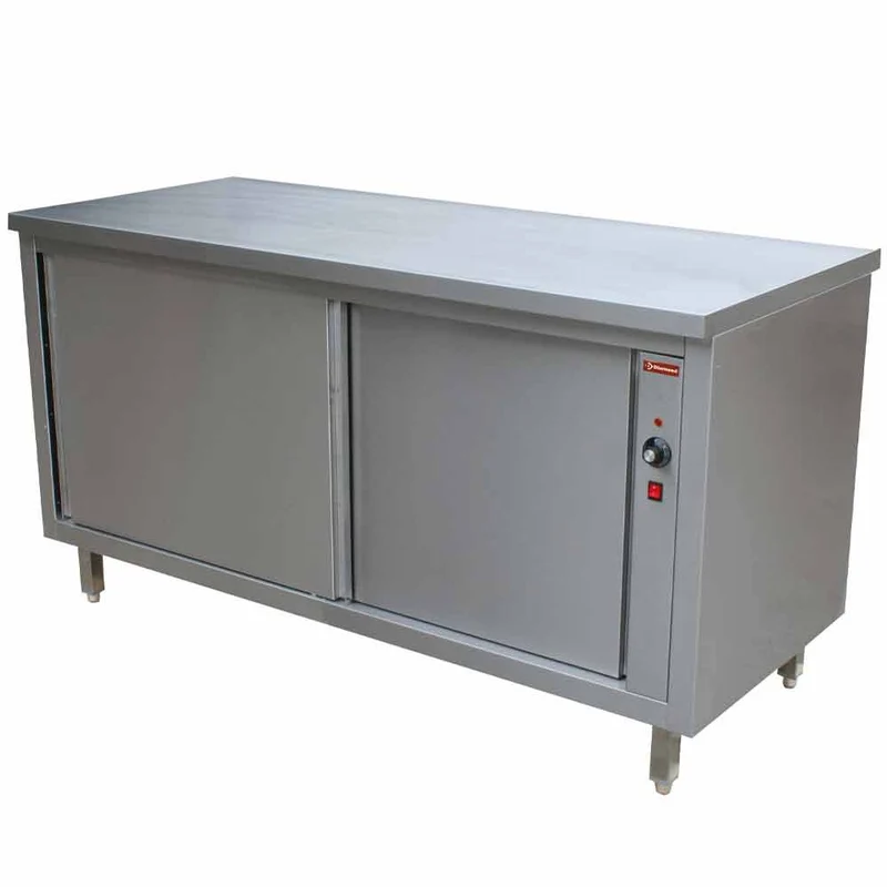 Profi Durchreiche-Wärmeschrank mit Schiebetüren & Arbeitsfläche, 120 cm, TEP127/B