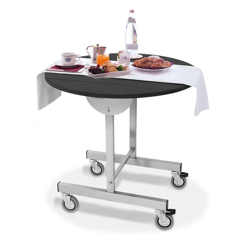 Roomservice-Tisch rund Ø 800 mm , beidseitig abklappbar, TDR/SCN