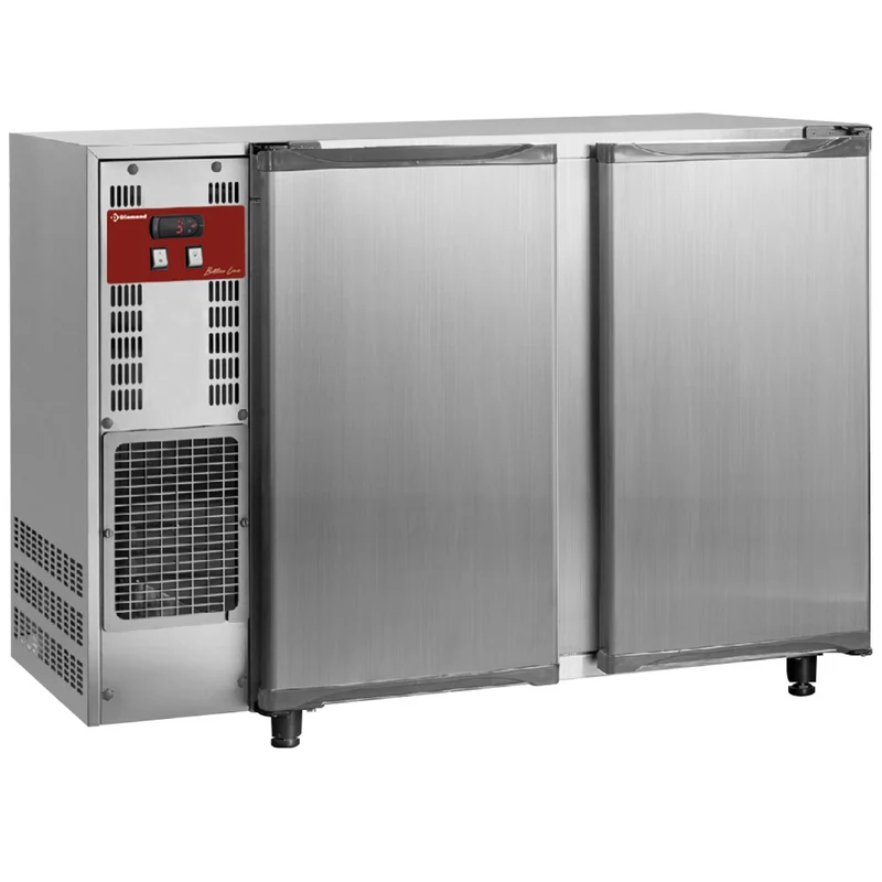 Profi Thekenkühlschrank Edelstahl , 2 Türen , 375 L , LED, TAVX/2-R2