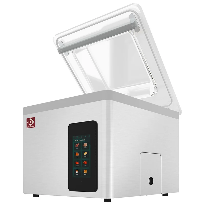 Professioneller Kammervakuumierer , 21 m³/h Pumpe , 410 mm Schweißleiste, TA-90/IVAC