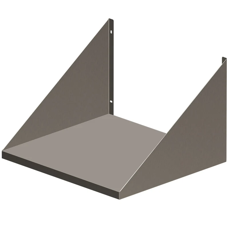 Mikrowellen-Wandkonsole Edelstahl , 550x390mm , Hohe Traglast, SPW/54