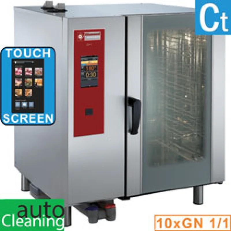 Professioneller Gas-Kombidämpfer 10 x GN 1/1 , Touch-Steuerung & Selbstreinigung, SDGT/10-CL