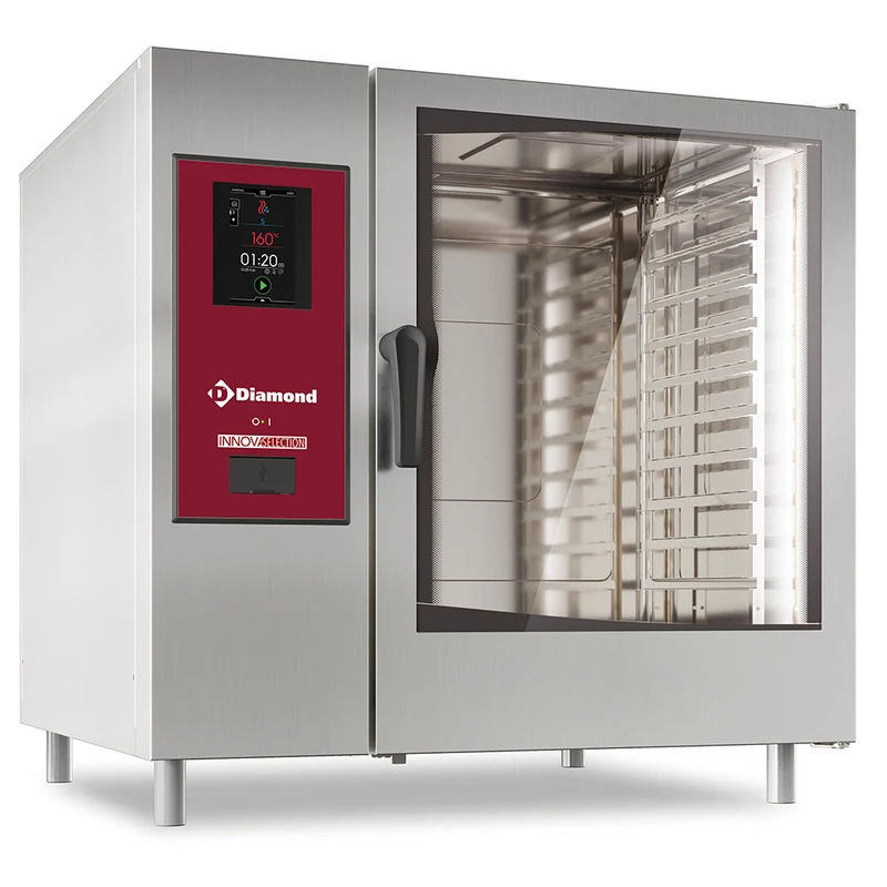 Kombidämpfer Elektro 12 x GN 2/1 , Touch-Steuerung & autom. Reinigung, SDET/XC-12-230V/3-