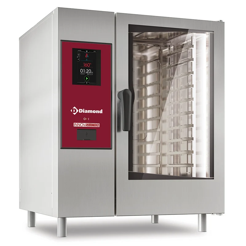 Profi Kombidämpfer 10 x GN 1/1 Elektro mit Touch-Steuerung, SDET/XC-10