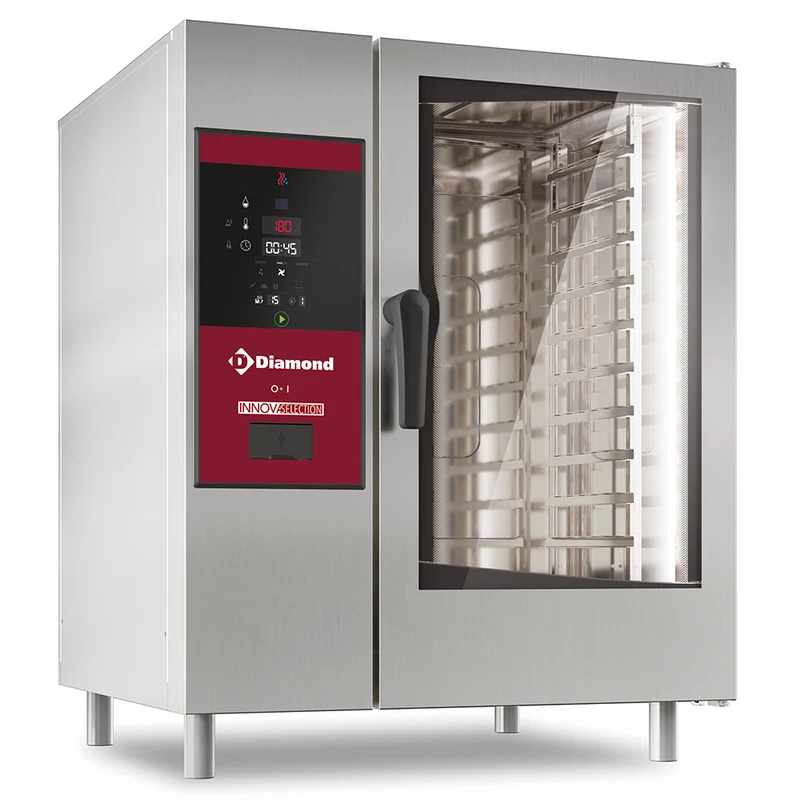 Kombidämpfer Elektro 10 x GN 1/1 , Direktdampf & Selbstreinigung, SDE/XC-10