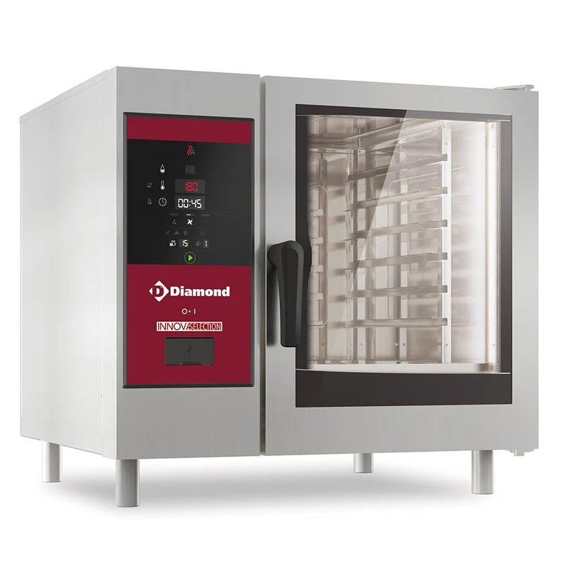 Profi Elektro-Kombidämpfer 6 x GN 1/1 mit automatischem Reinigungssystem, SDE/XC-06
