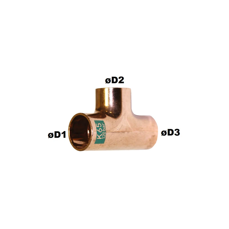 Löt-T-Stück 5/8 x 1/2 x 1/2" Kupfer K5130R
